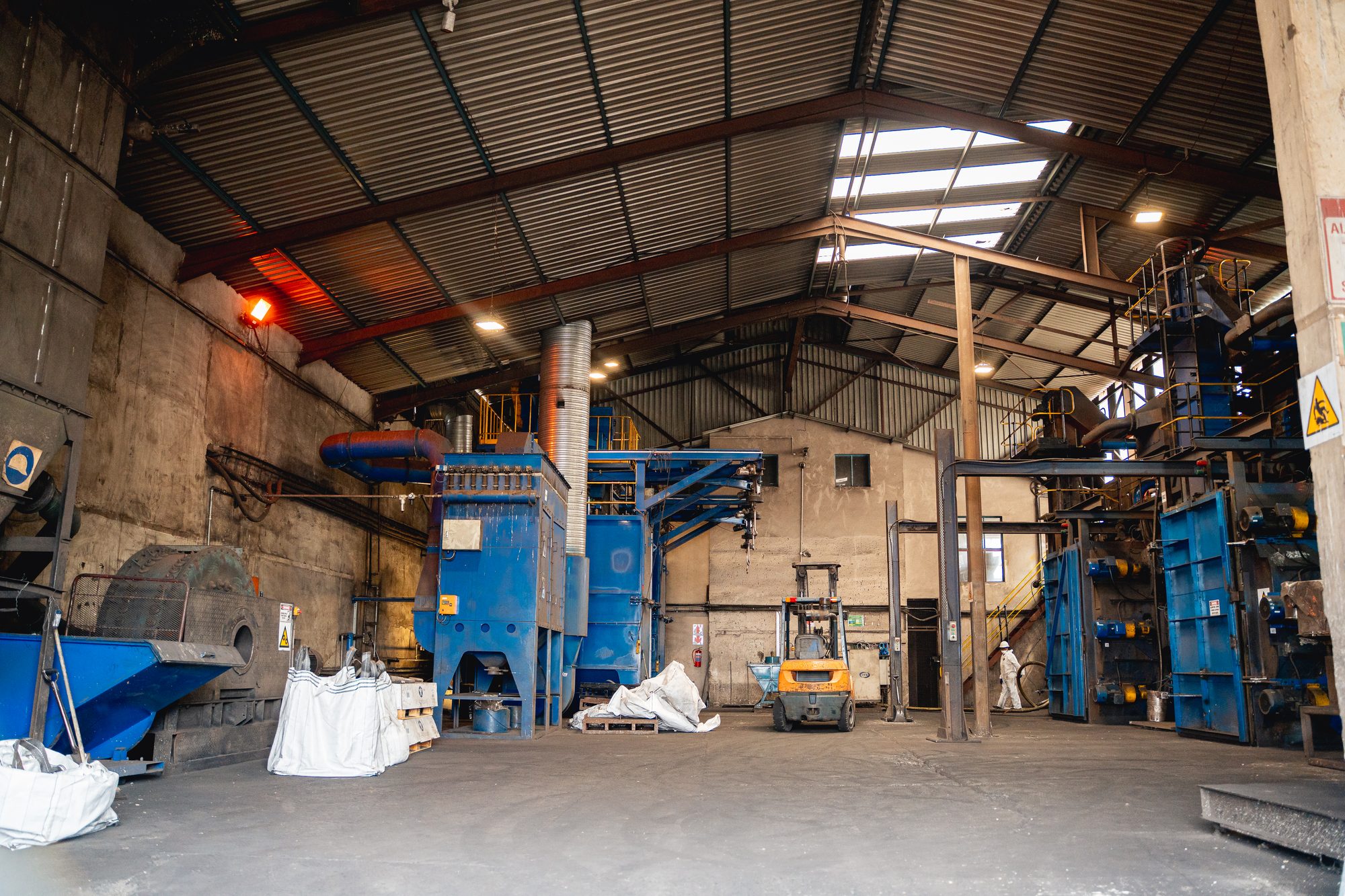 Processing warehouse interior